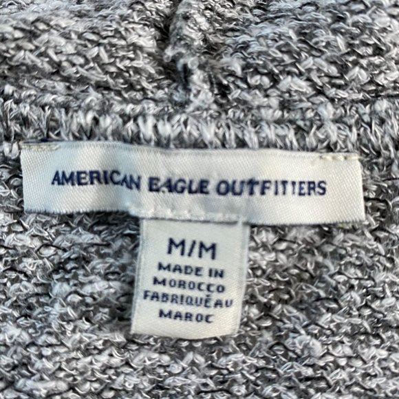 American Eagle Outfitters Athleisure Tweeded Open Front Hooded Cardigan Size M - Picture 3 of 9